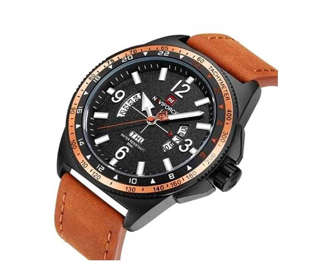 NaviForce NF9103m -PU Leather Analog Watch for Men