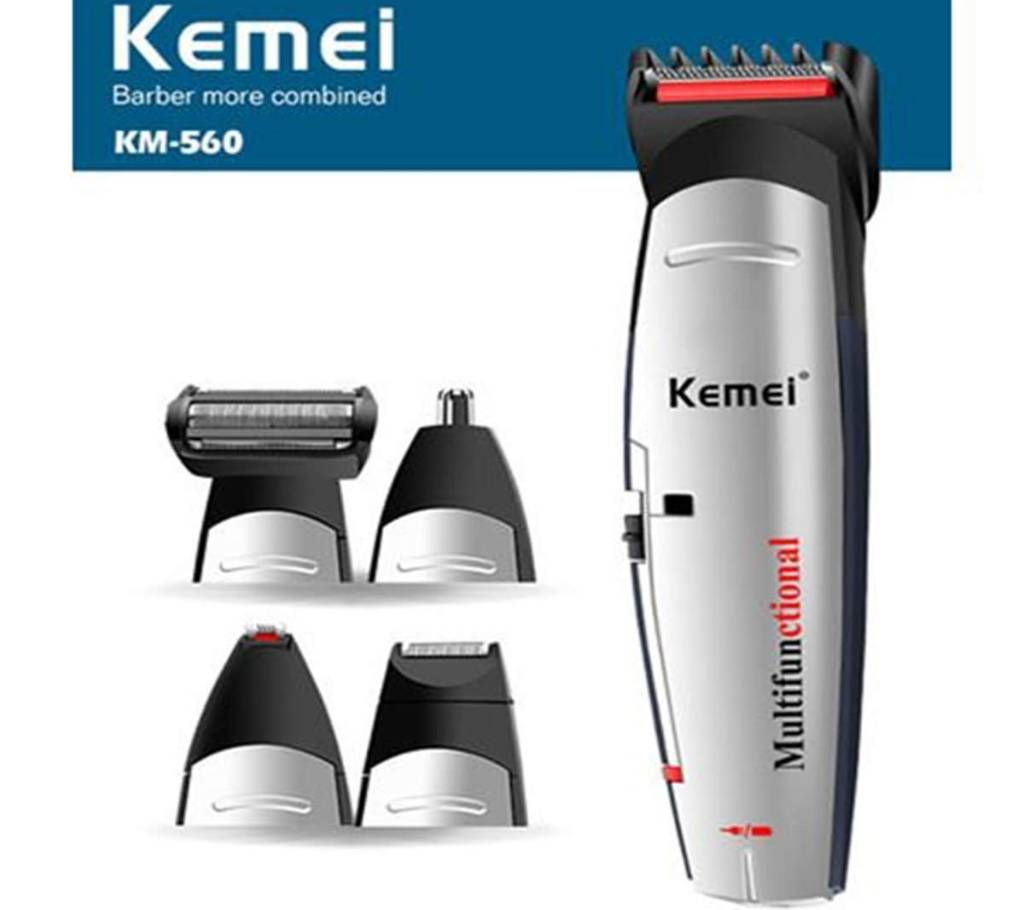 Kemei KM-560 4 in 1 hair trimmer rechargeable electric clipper men electric shaver beard nose cutter hair cutting