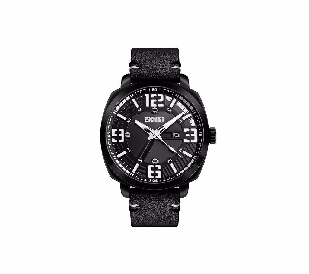 Skmei 1351 - Black PU Analog Watch for Men