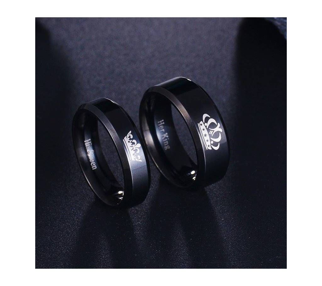 King and Queen Crown Couple Ring Set