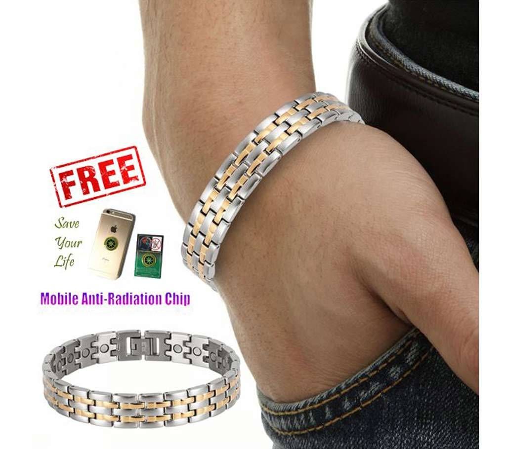 316 L St. steel Healthcare Bracelet with Neodymium Magnet, Negative ION, Far Infrared