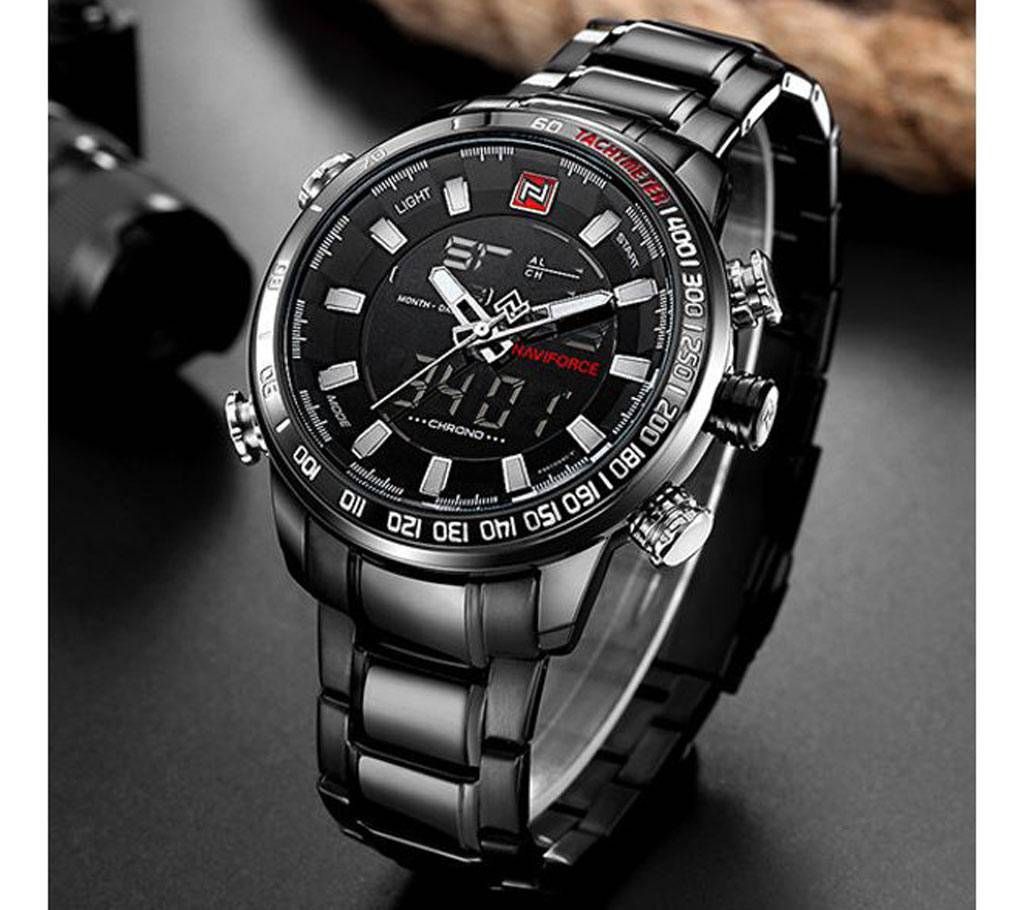 NAVIFORCE Luxury Brand 9093 Dual Display Digital LED Sports Watch