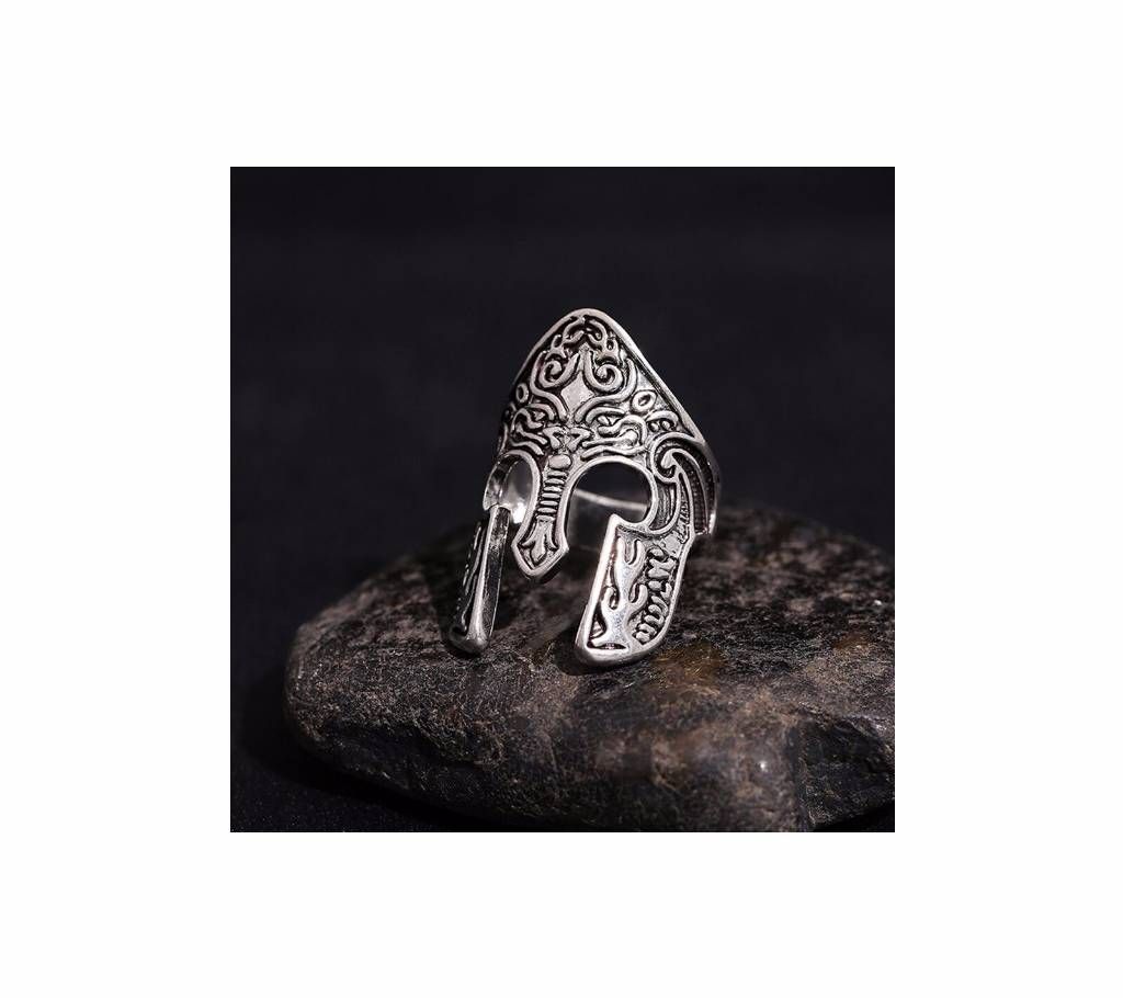 Viking Warrior Helmet  Stainless Steel Rings For Men