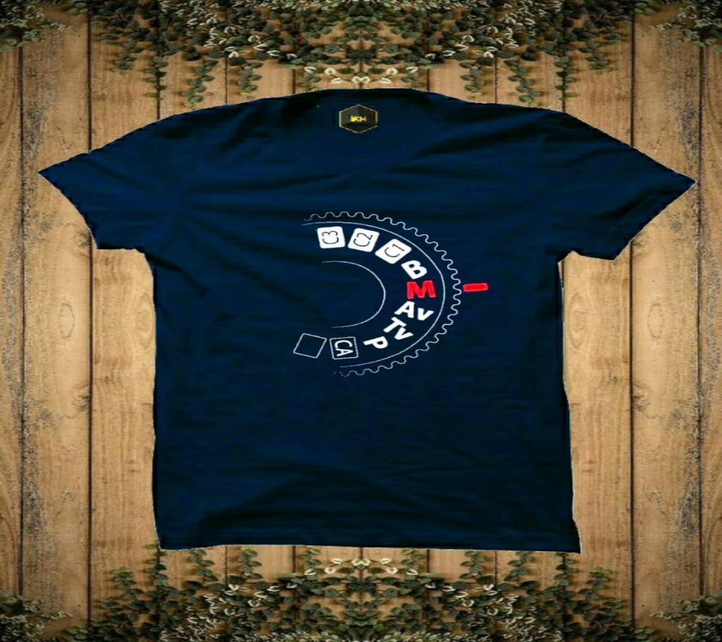 Exclusive Design Rubber Print Half-Sleeve T-shirt For Men(Navy Blue)