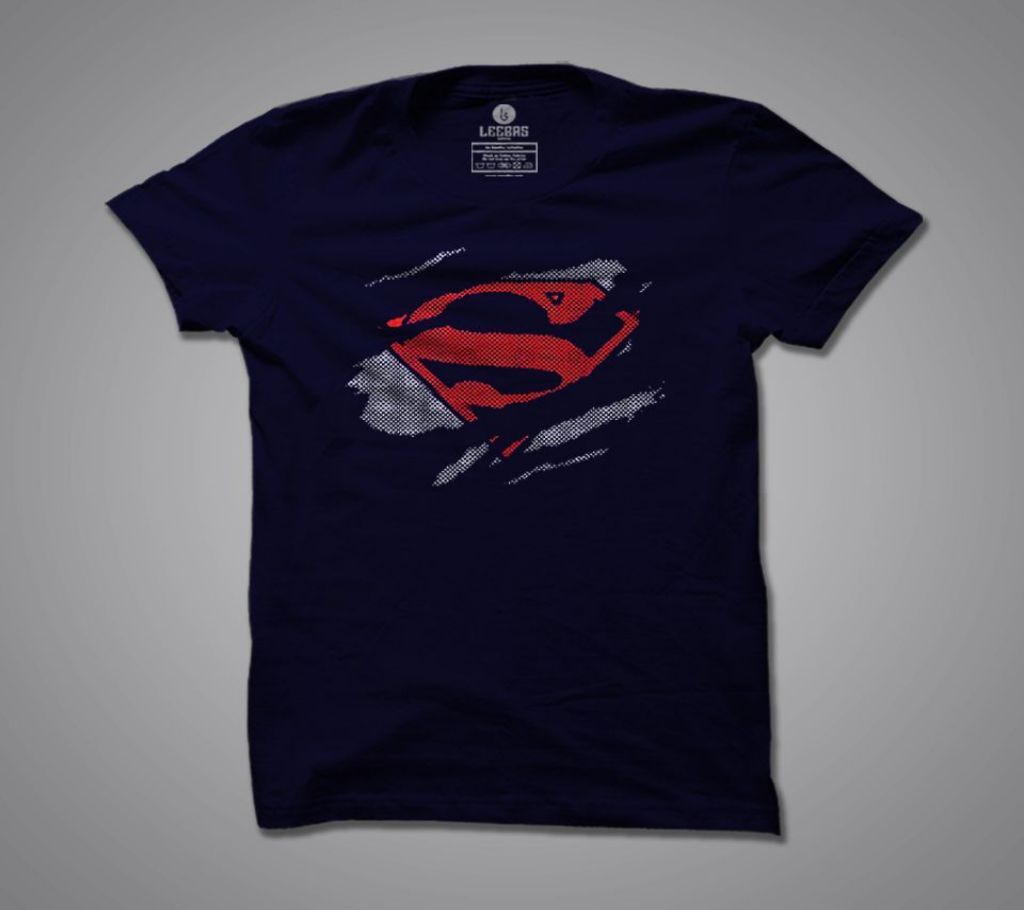 Half Sleeve Cotton T shirt-SUPERMAN