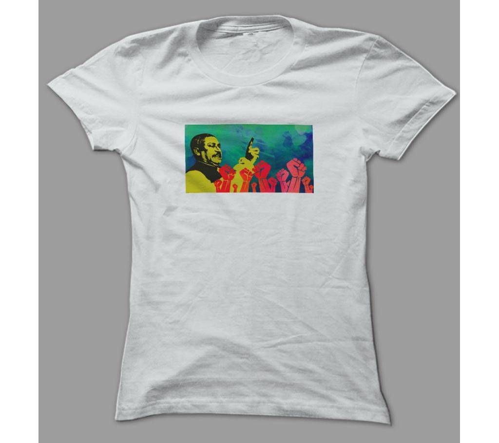 Shadhinota Dibosh White Polyester T-Shirt