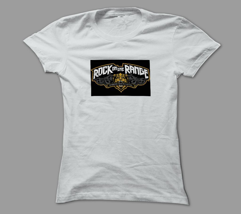 Rock On the Range White Polyester T-Shirt