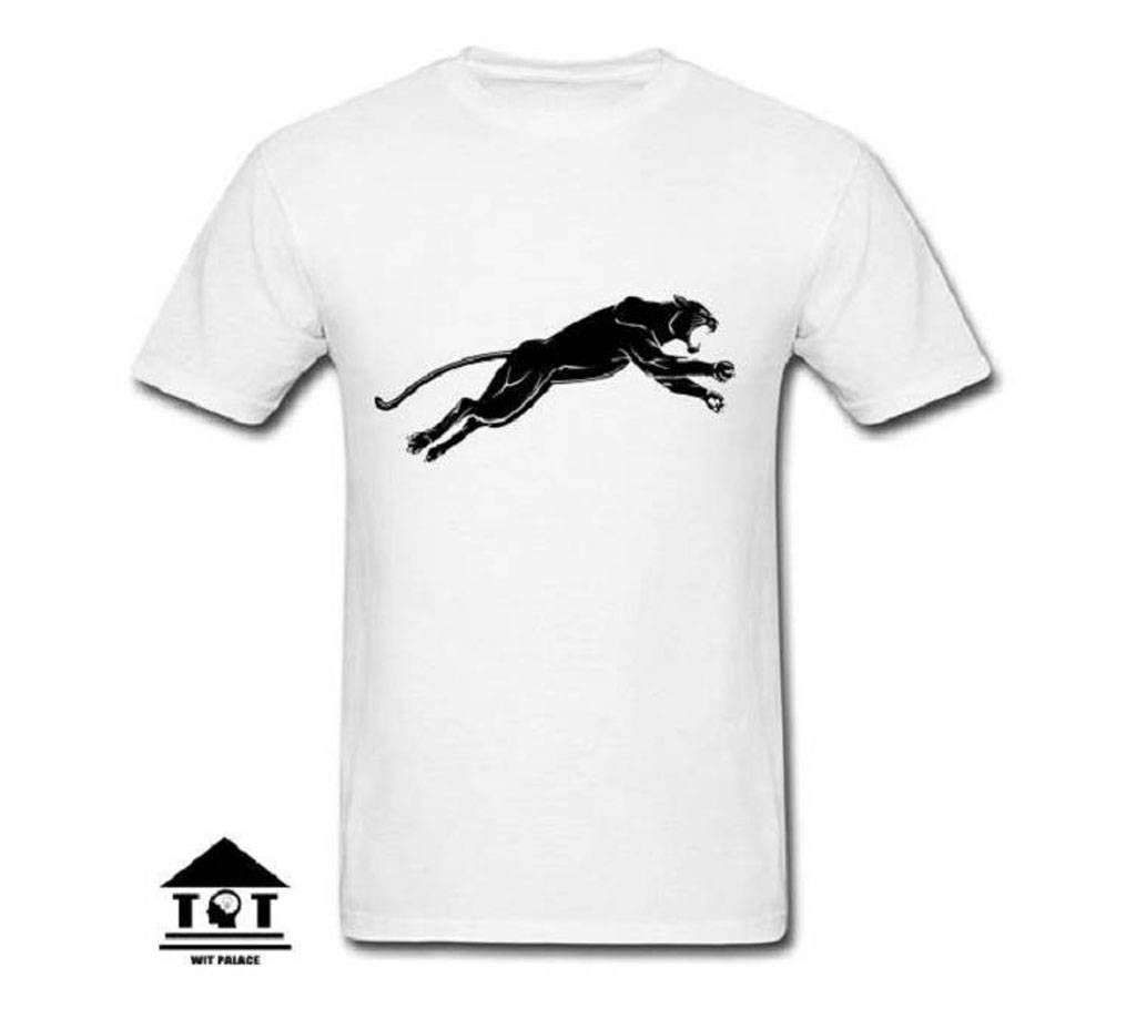 Black Panther Gents Half Sleeve Cotton T-Shirt