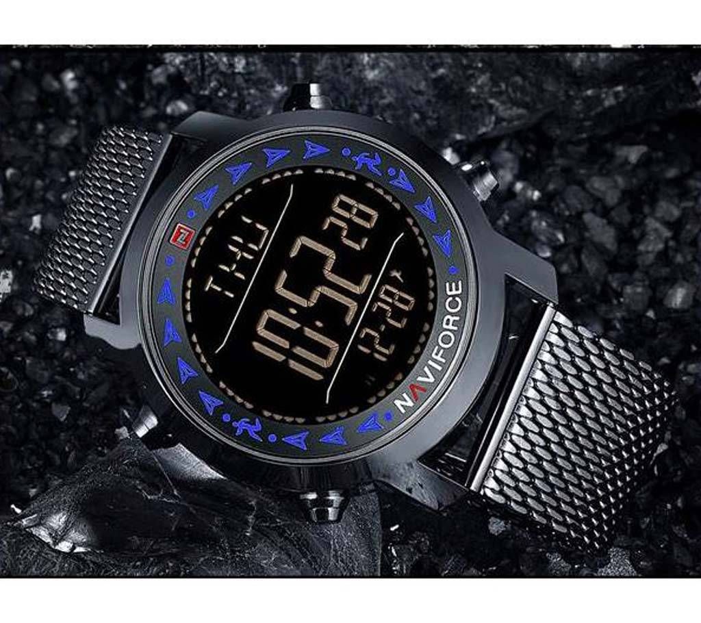 NAVIFORCE NF9130 Black Dial Digital Watch For Men- Black