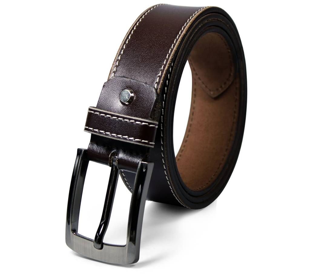Dark Chocolate Casual and Formal 100%  Cow Leather Belt for Men