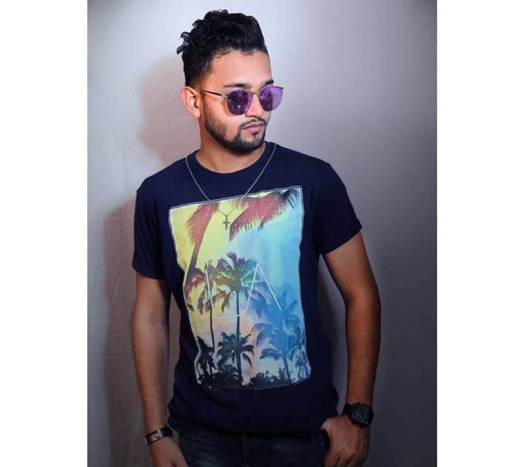 Gents round neck cotton t-shirt 