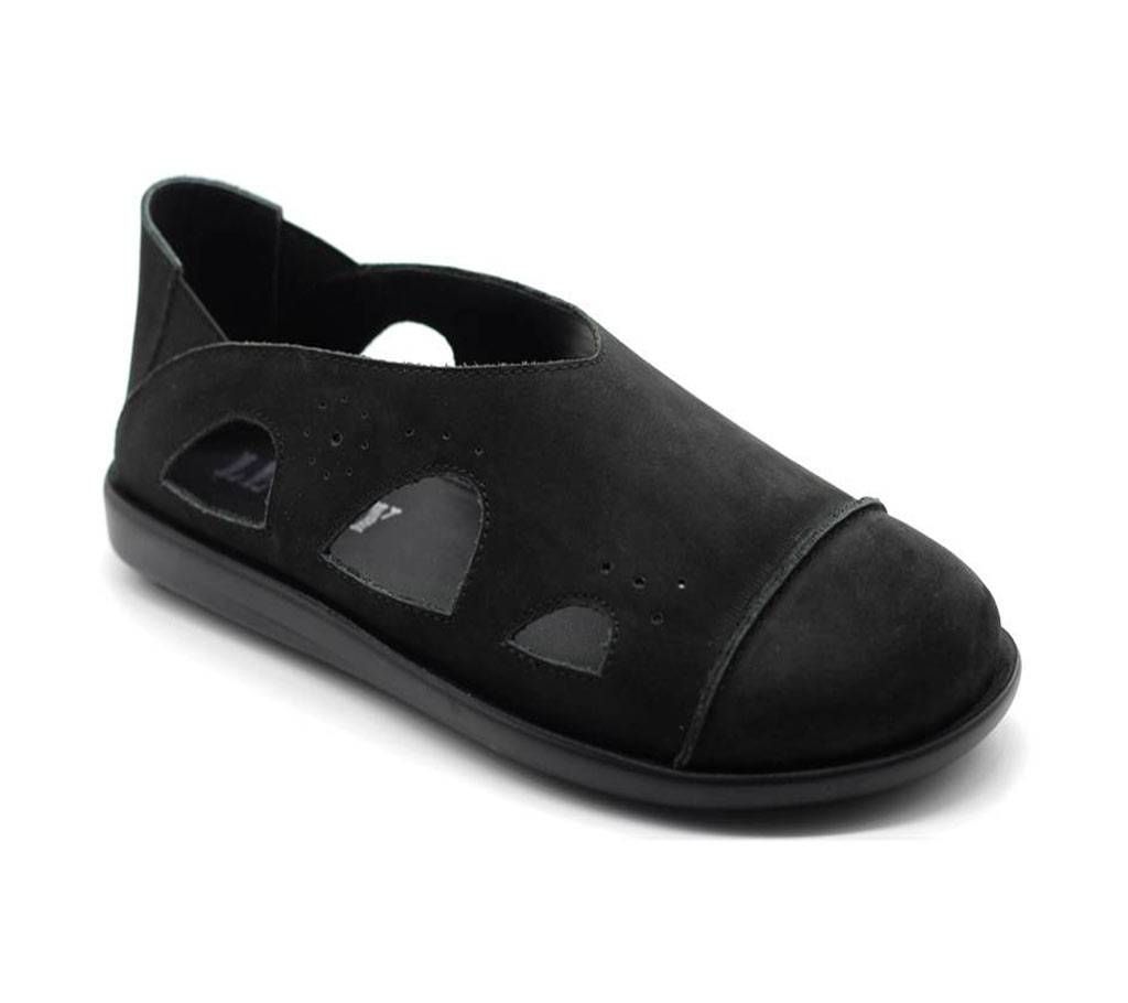 Menz Casual Leather Sandals LFL-036 Black