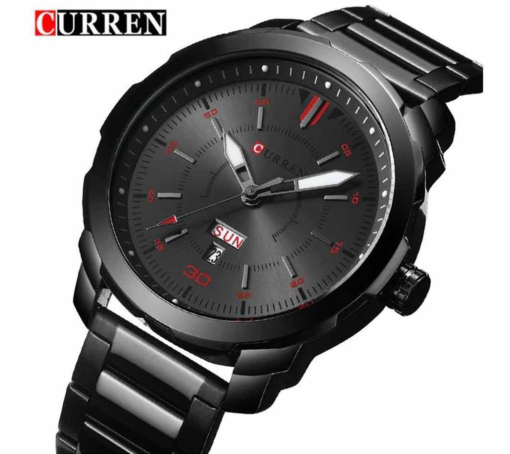 CURREN 8266 Men Quartz Watch Men Luxury Brand Black Waterproof Stainless Steel Sport Watch
