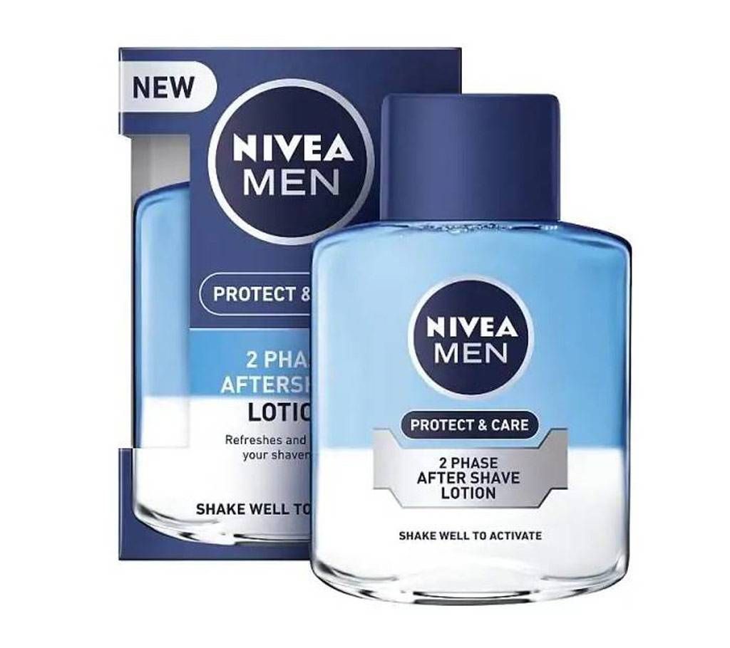 NIVEA MEN Protect & Care 2 Phase Aftershave Lotion-100ml-Germany