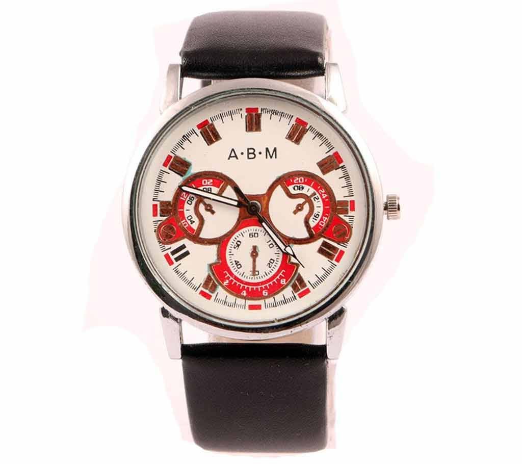 Gents Leather Casual Menz Analog Wrist Watch