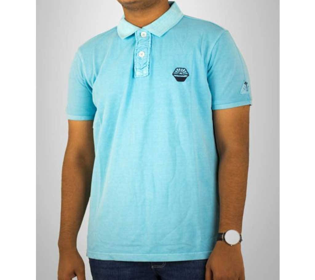 LIGHT GREEN TEXTURED POLO-IN EXTENSO
