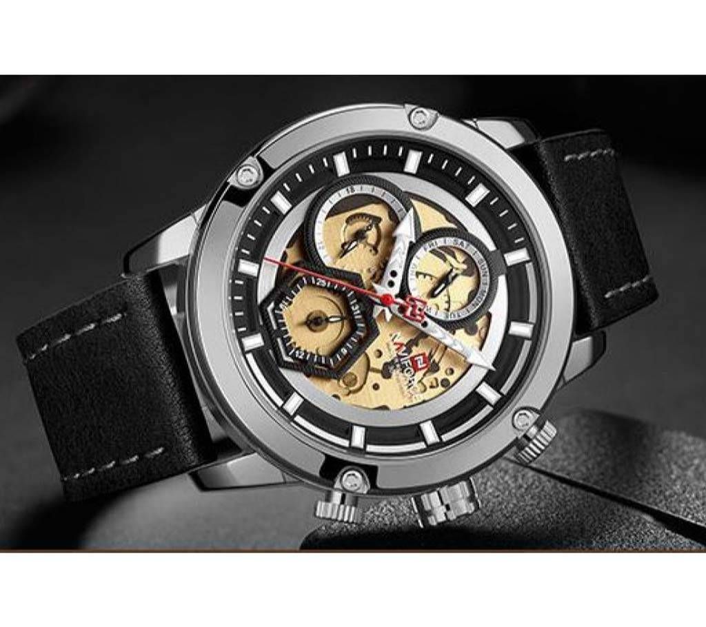 NAVIFORCE NF9167  Mens Watches Top Brand Luxury Quartz Watch Men Leather Waterproof Watches Calendar Male Clock Relogio Masculino