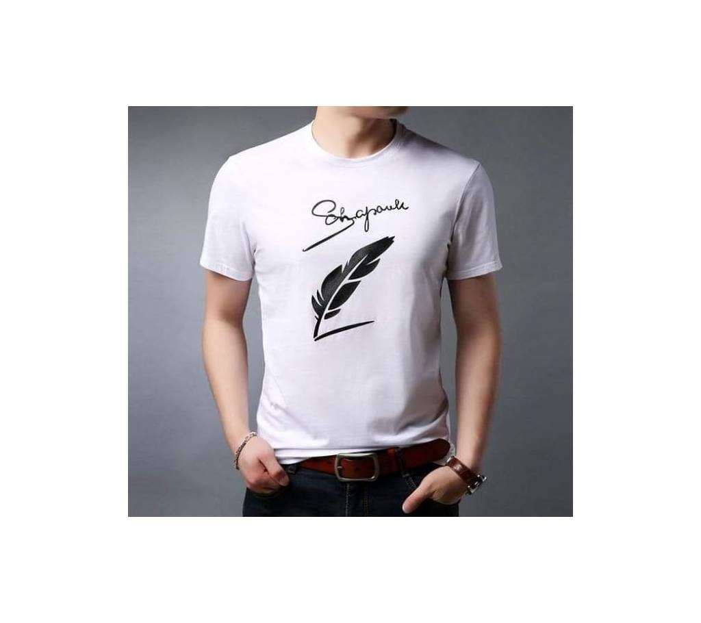 Feather Mens Half Cotton Sleeve T-shirt