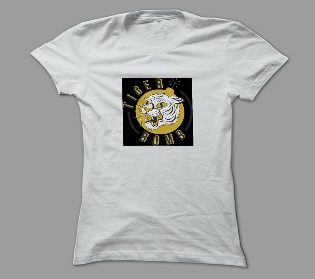 Tiger Bomb White Polyester T-Shirt