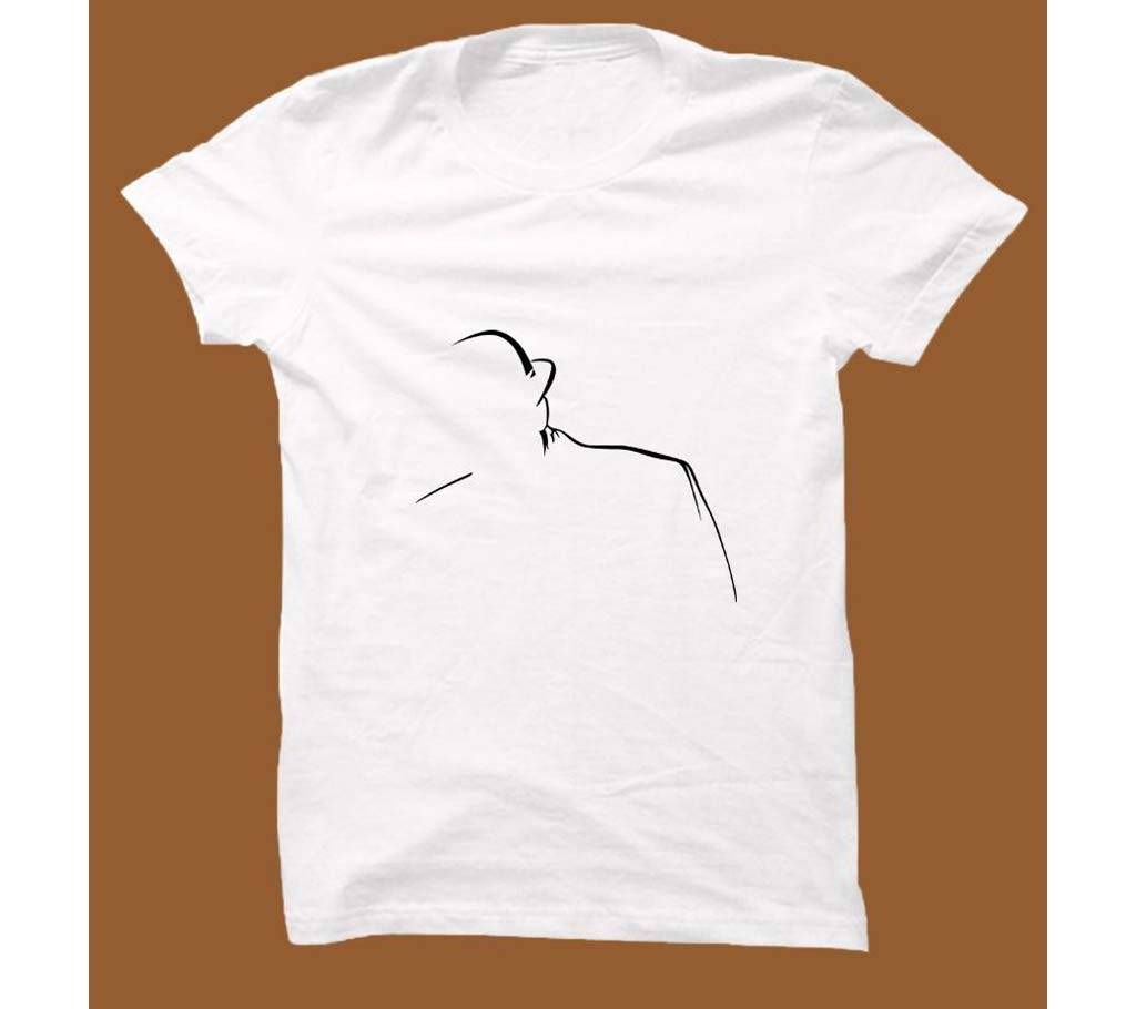 White Cotton Short Sleeve T-Shirt for Men WTS012