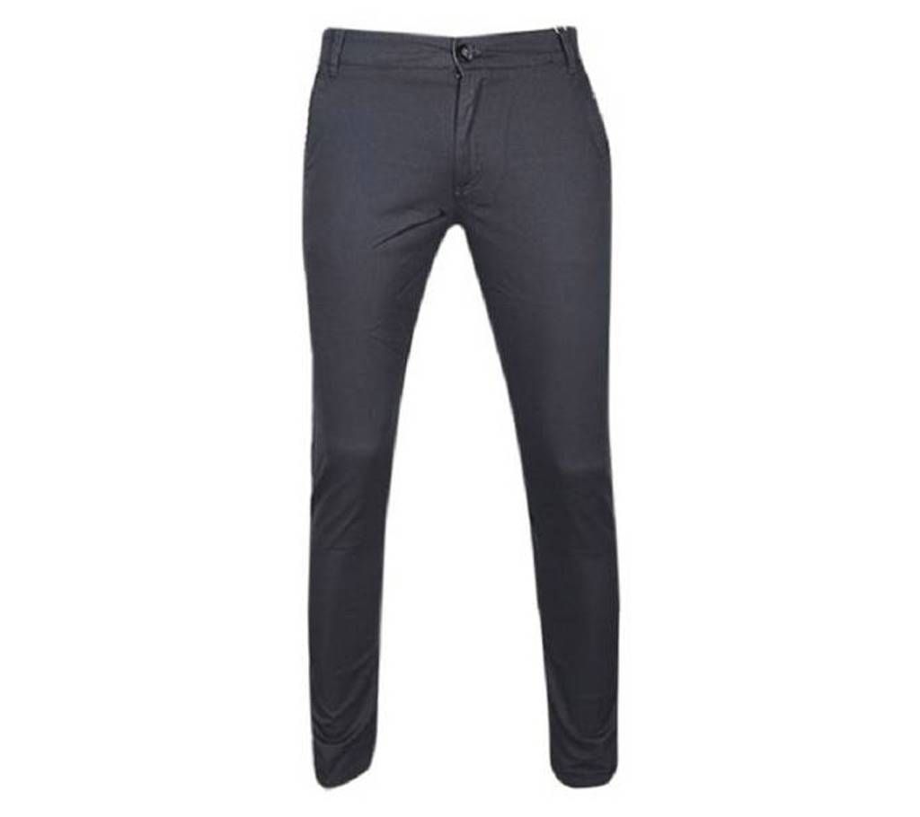 Gray Cotton Formal Twill Pant For Men
