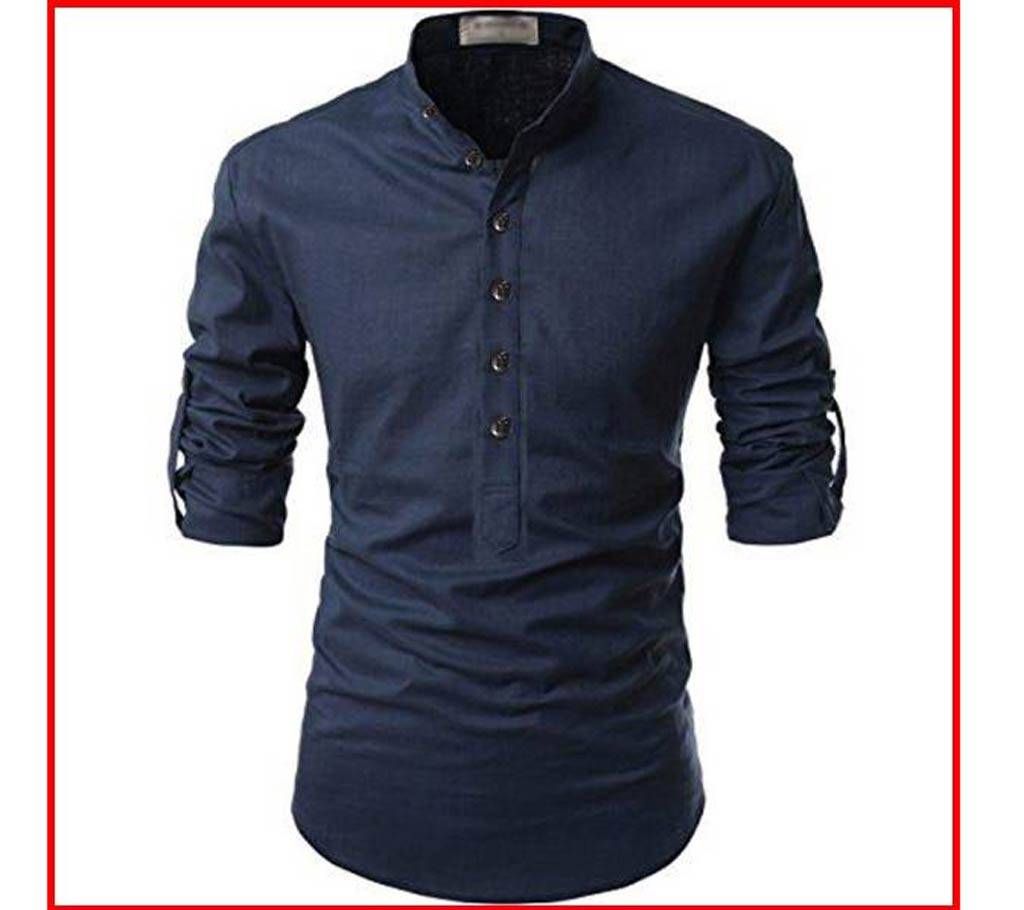 LONG SLEEVE slim fit COTTON SHIRT
