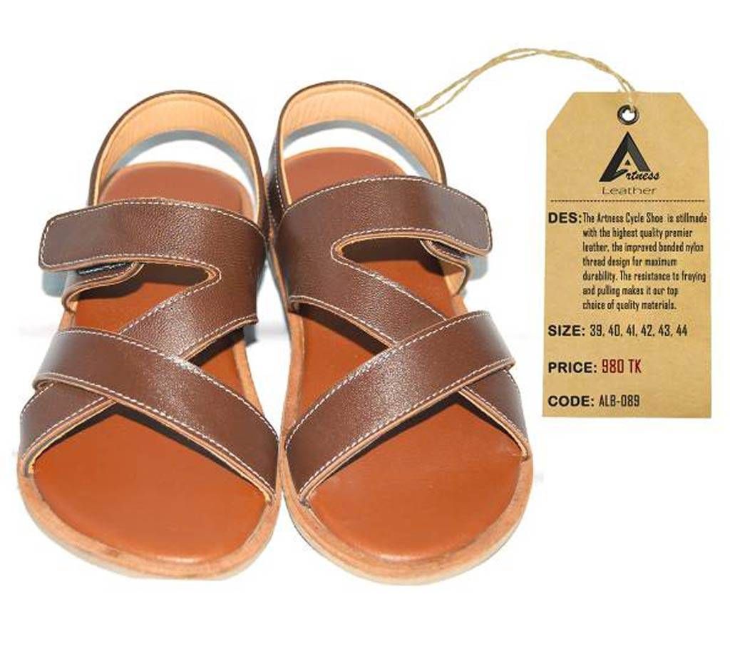 Artness Men's casual Leather Sandal