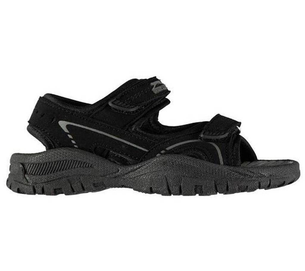 Black Textile Fabric Wave Sandals for Men