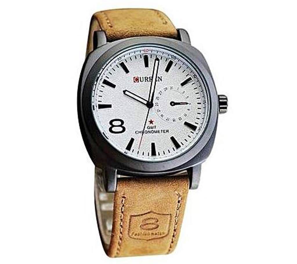Curren WRM01 - PU Leather Wrist Watch For Men - Brown