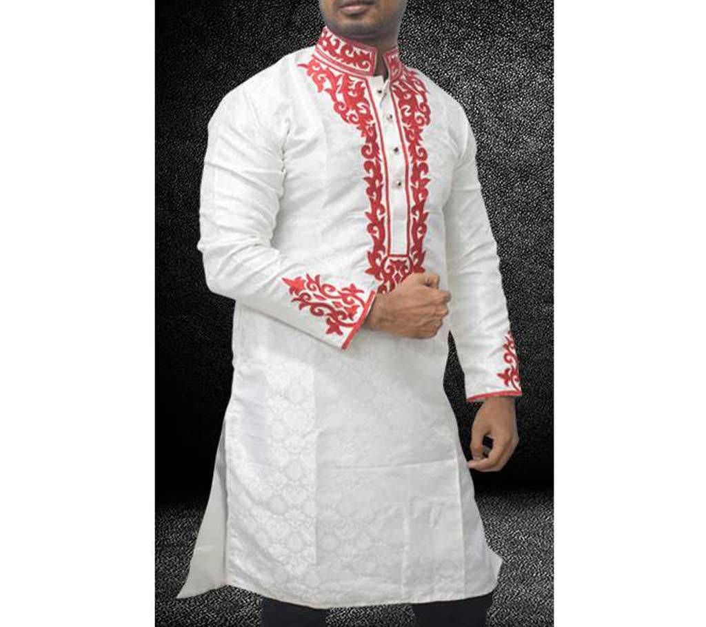 White Katan Panjabi for men 