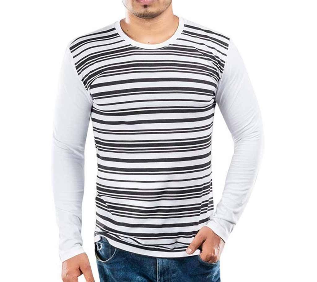 Mens Full Sleeve T-Shirt 37869 - BLACK/WHITE