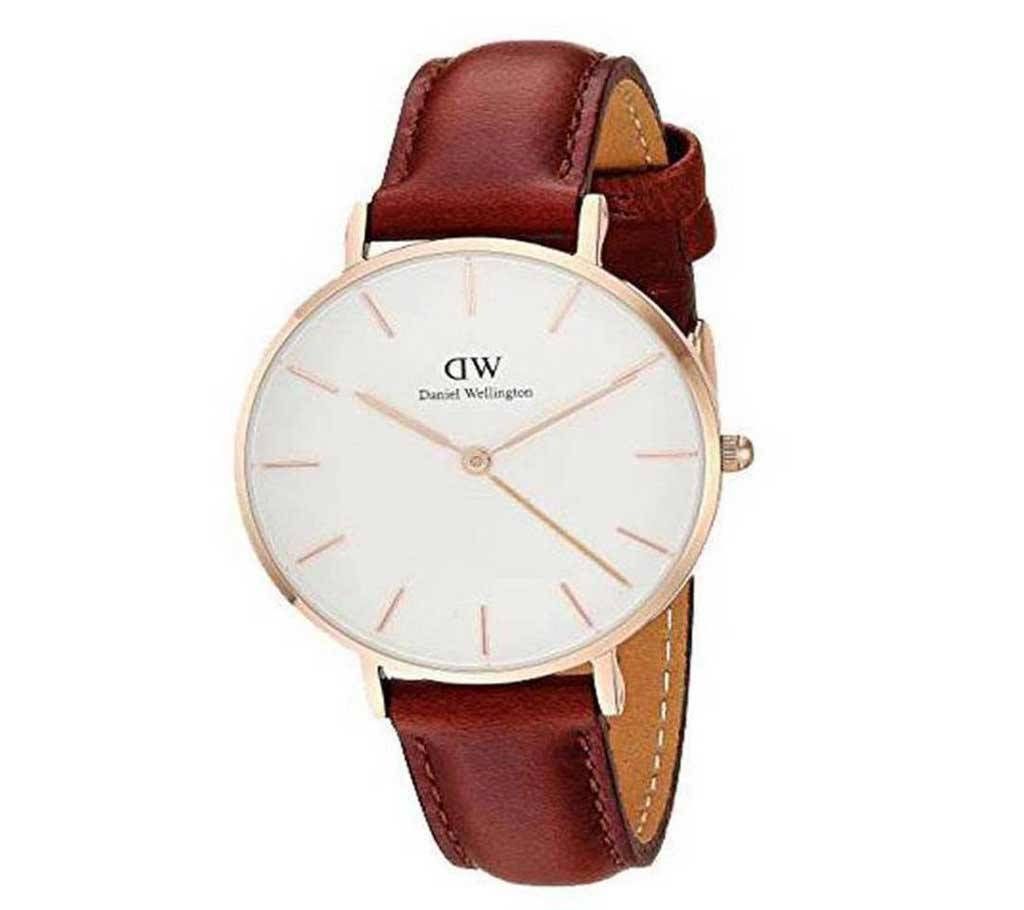 PU LEATHER GENTS ANALOG WRISTWATCH -BROWN
