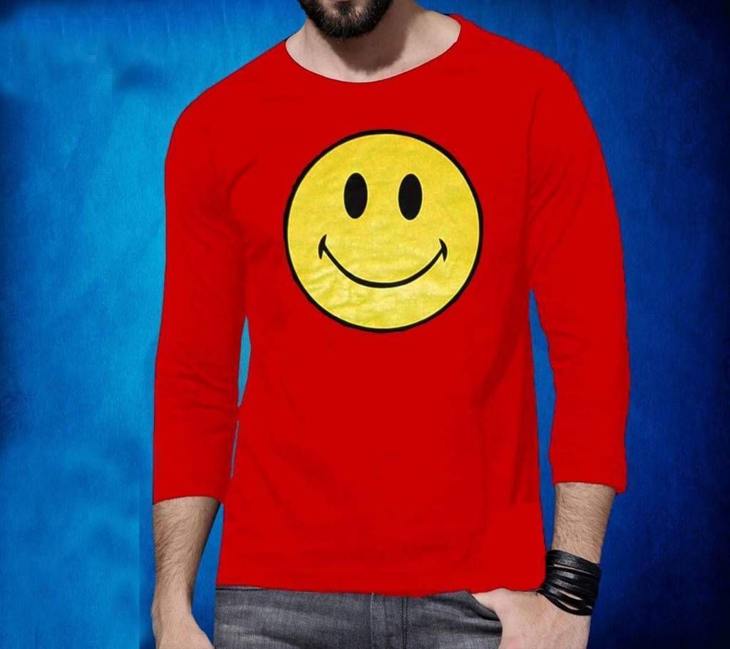 Smile Men's Full Sleeve Cotton T-Shirt