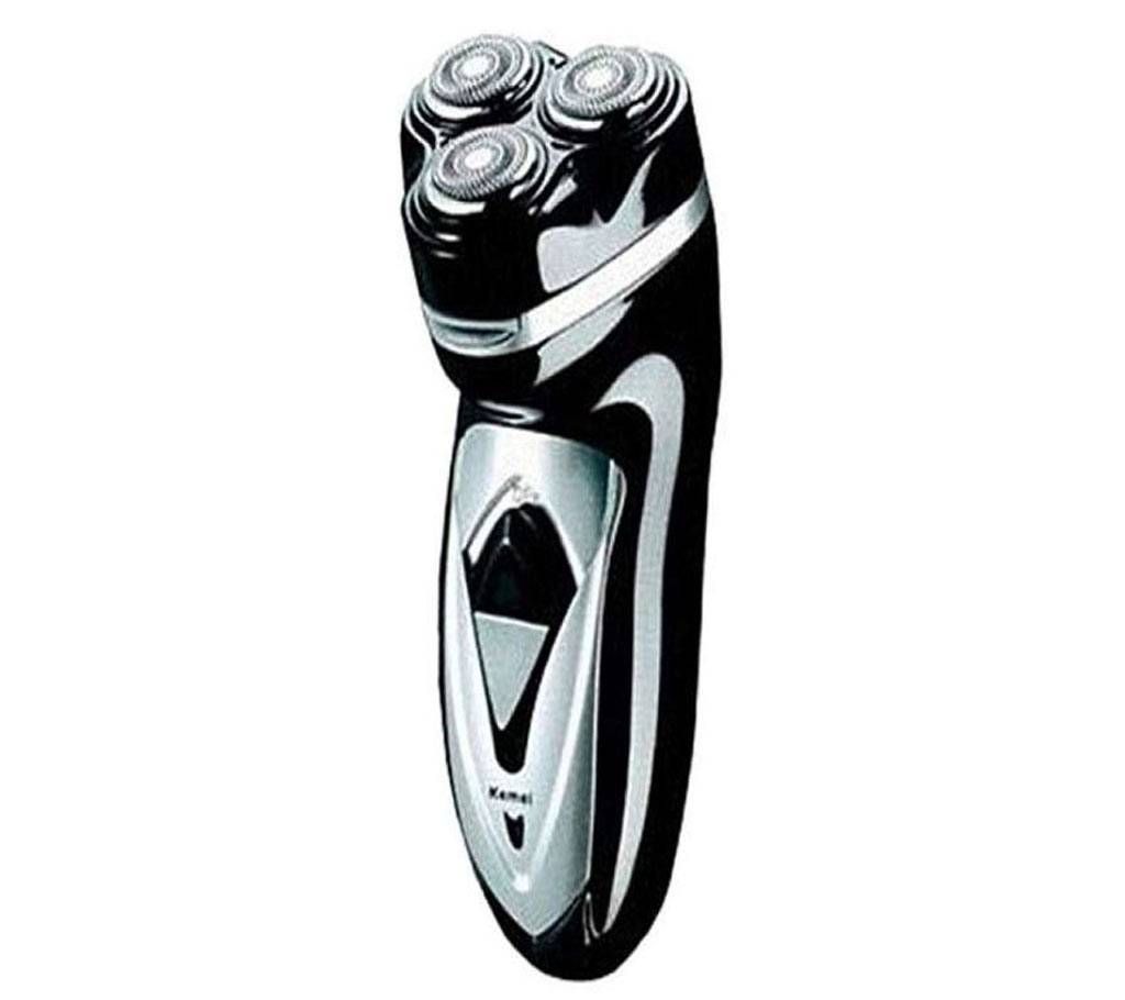 Kemei KM-8868 Rechargeable Shaver - Black and Silver