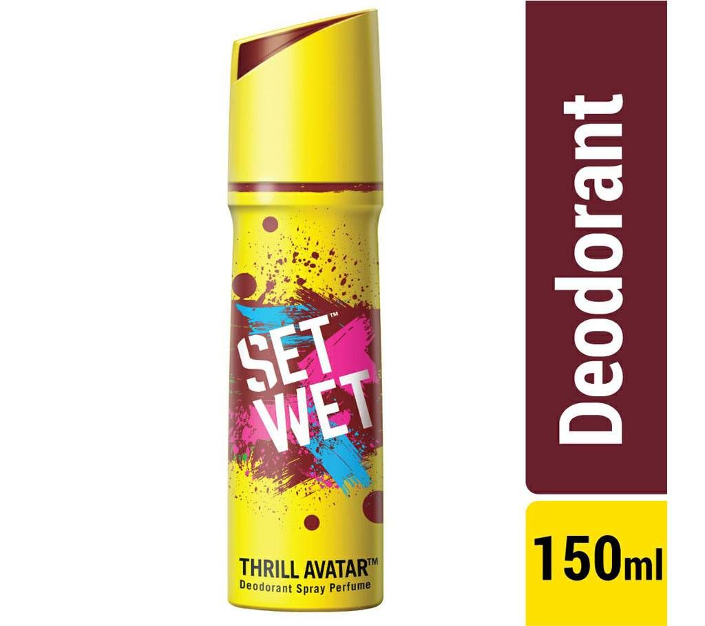 Set Wet Body Spray Deodorant Perfume Thrill Avatar - 150ml