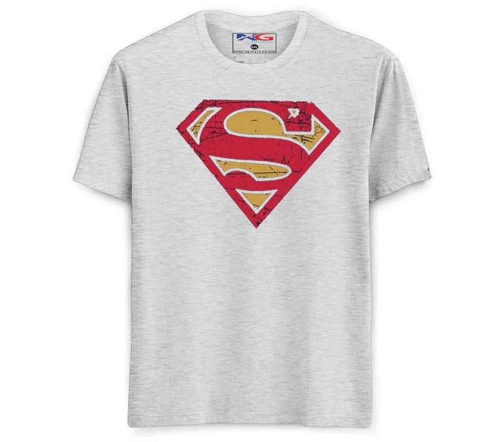 XXL - Summer Grey Off White Super Man Logo - 494(Code-HS1034)