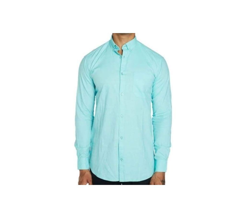 Aqua Green-Mens Casual Smart Shirt
