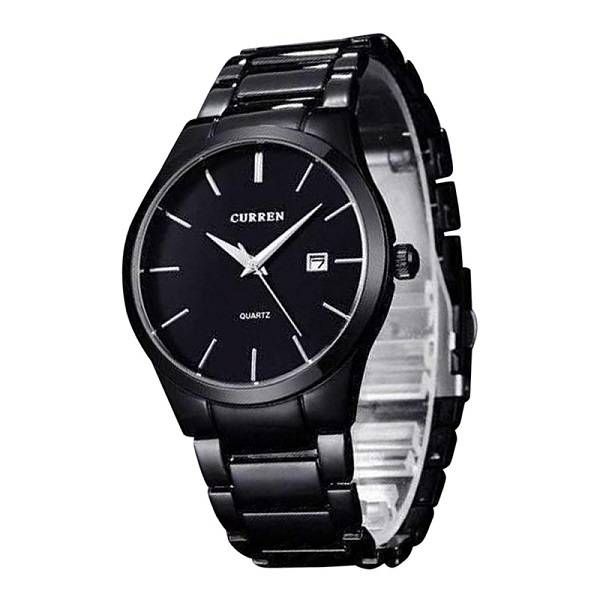 CURREN 8106 - Stainless Steel Analog Watches for Men - Black Replica