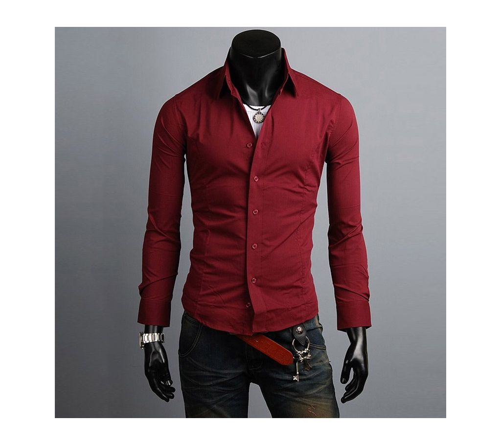 Red Casual Shirt For Men