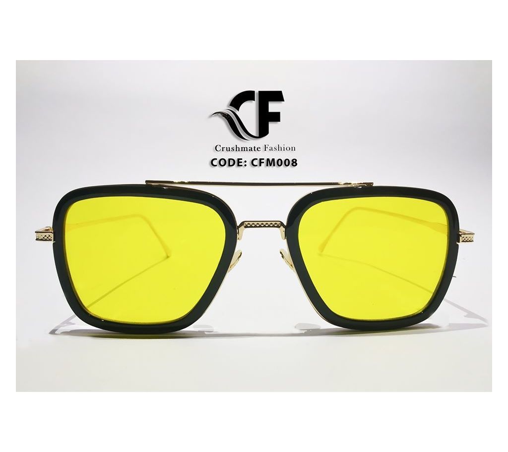 Metal Sunglasses For Men - Yellow Shade