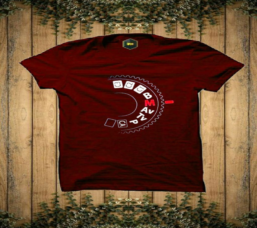  Rubber Printed Design  Half-Sleeve T-shirt For Men(Maroon)