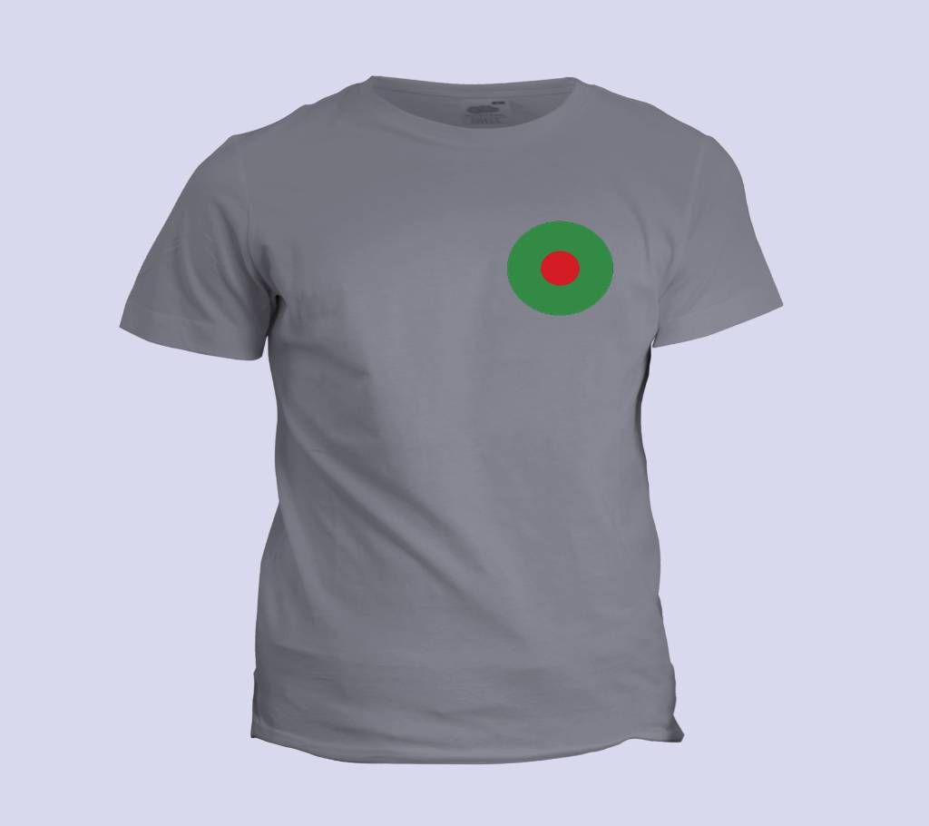 Mens Half Sleeve T Shirt - Ash