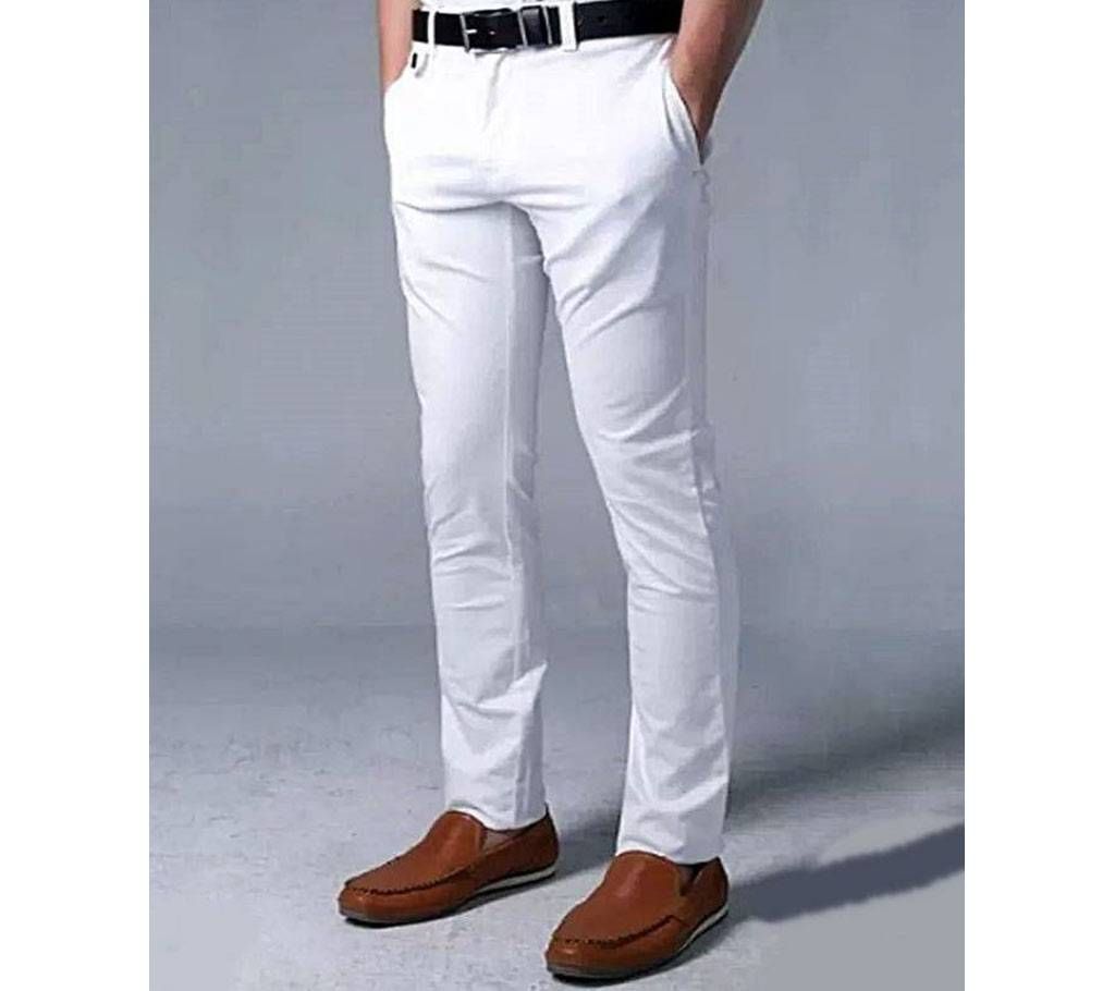 Twill  Gaberdine Pants -  White - 04
