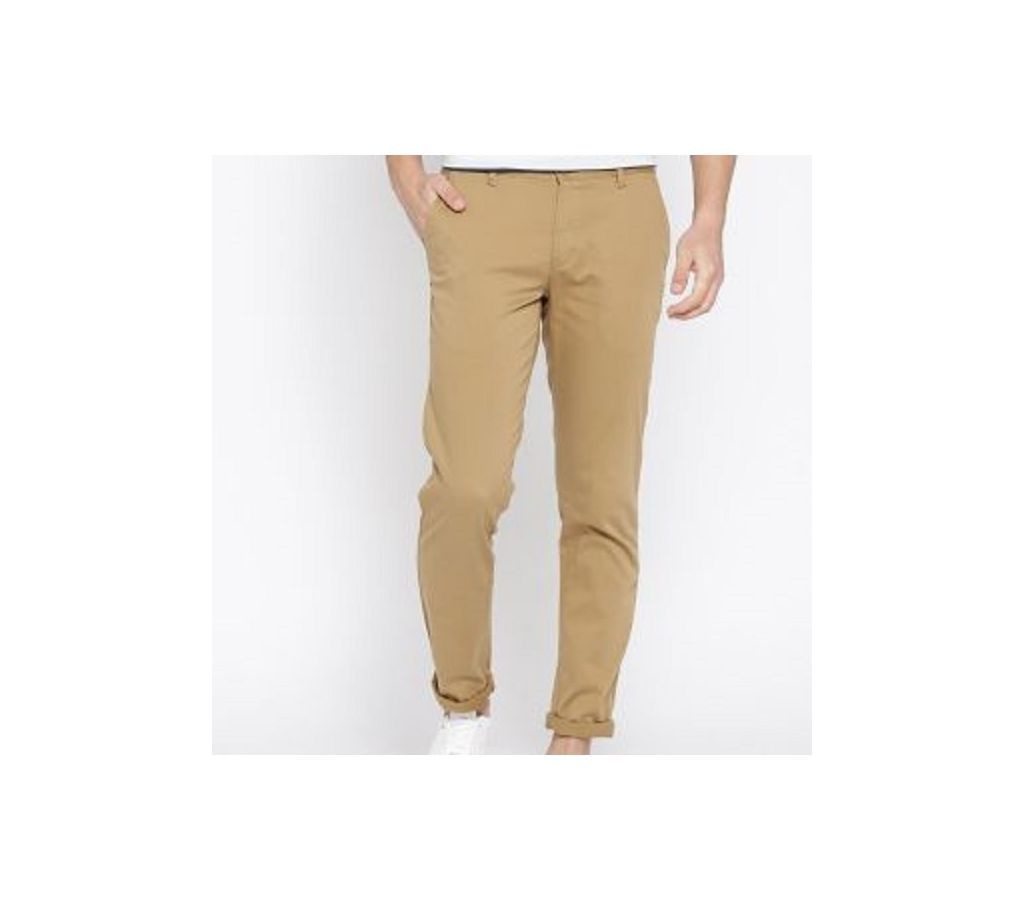 Peanut Khaki Slimmy Fit Gabardine Pant 12
