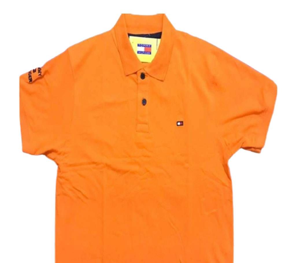 Solid Color Half Sleeve Polo Shirt For Men A20B03C24C