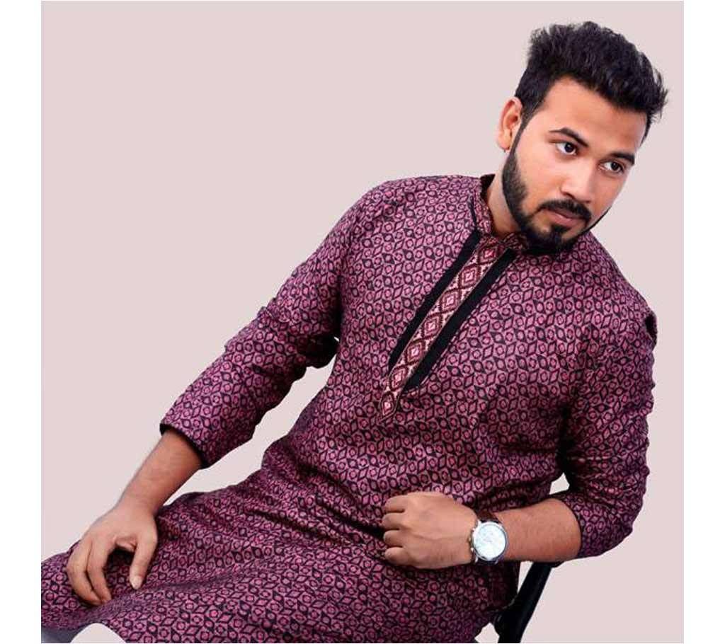 Indian Printed Semi Long Panjabi