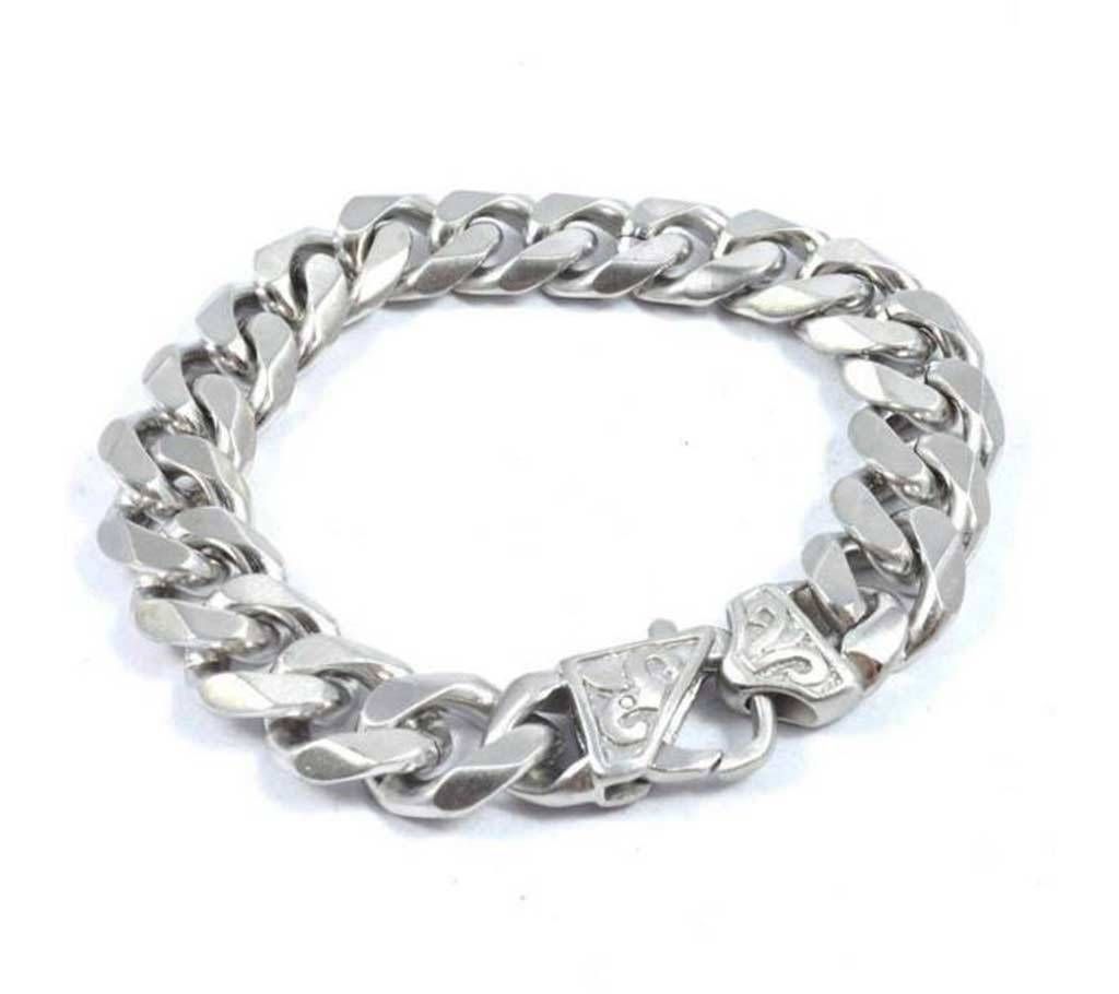 Stainless Steel Silver Color Round Mens Bracelet