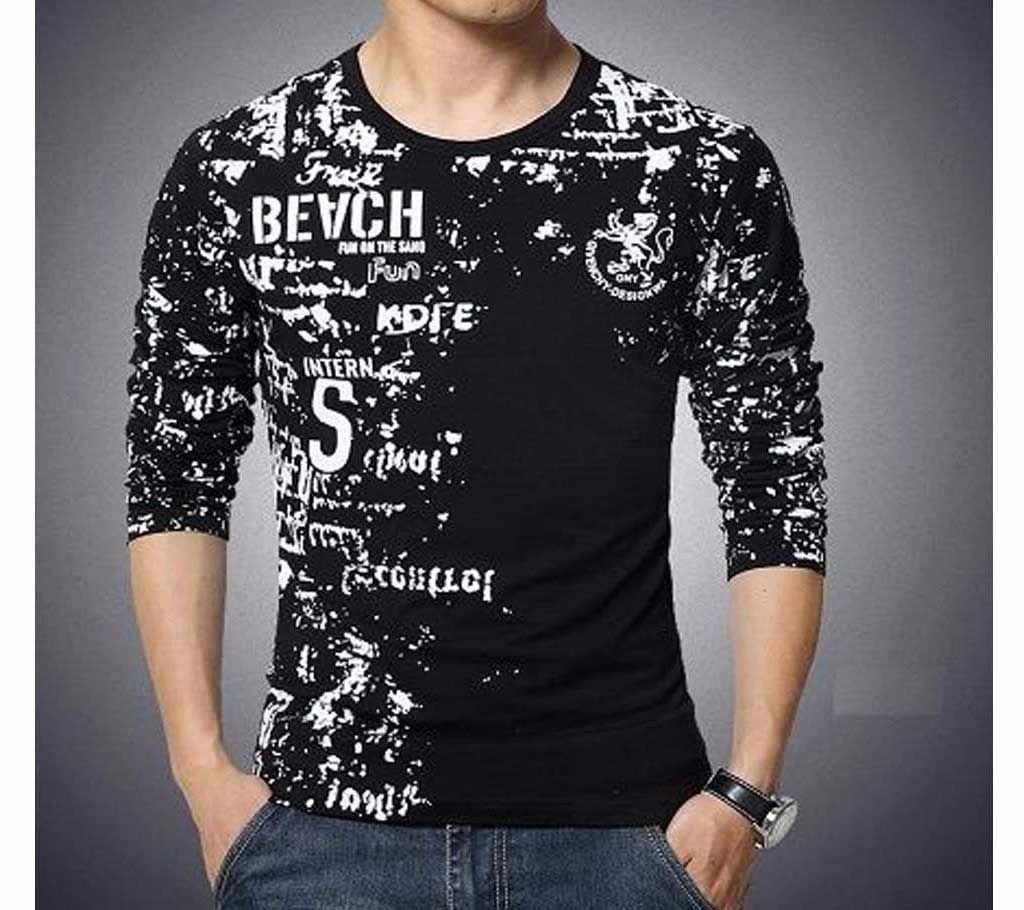 Men's Cotton Round Neck Full Sleeve T-Shirt
