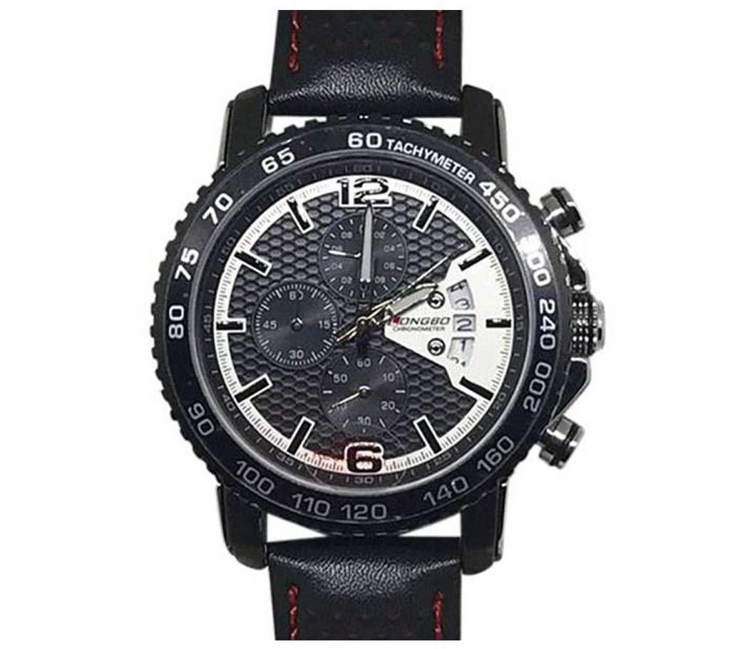 Longbo 80176G PU Leather Wrist Watch For Male