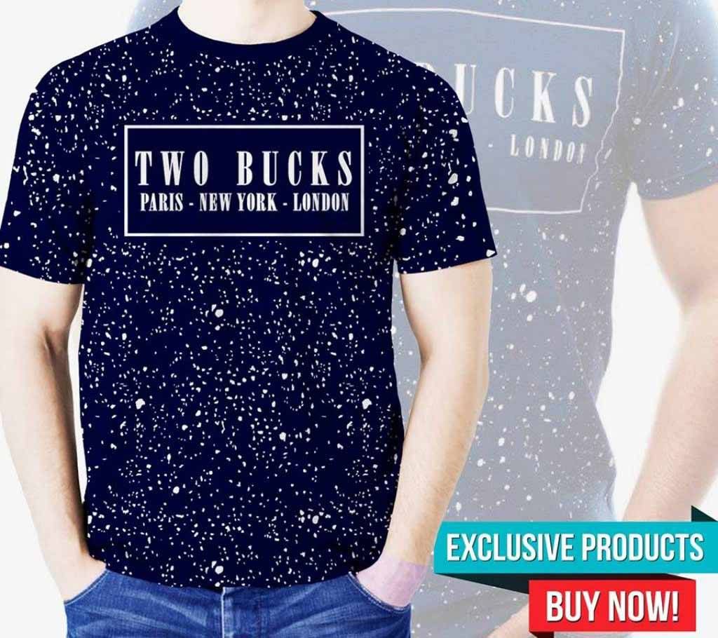 Two Bucks Cotton T-shirt (Navy)